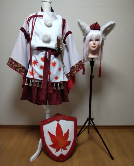 製作した犬走椛のコスプレ衣装