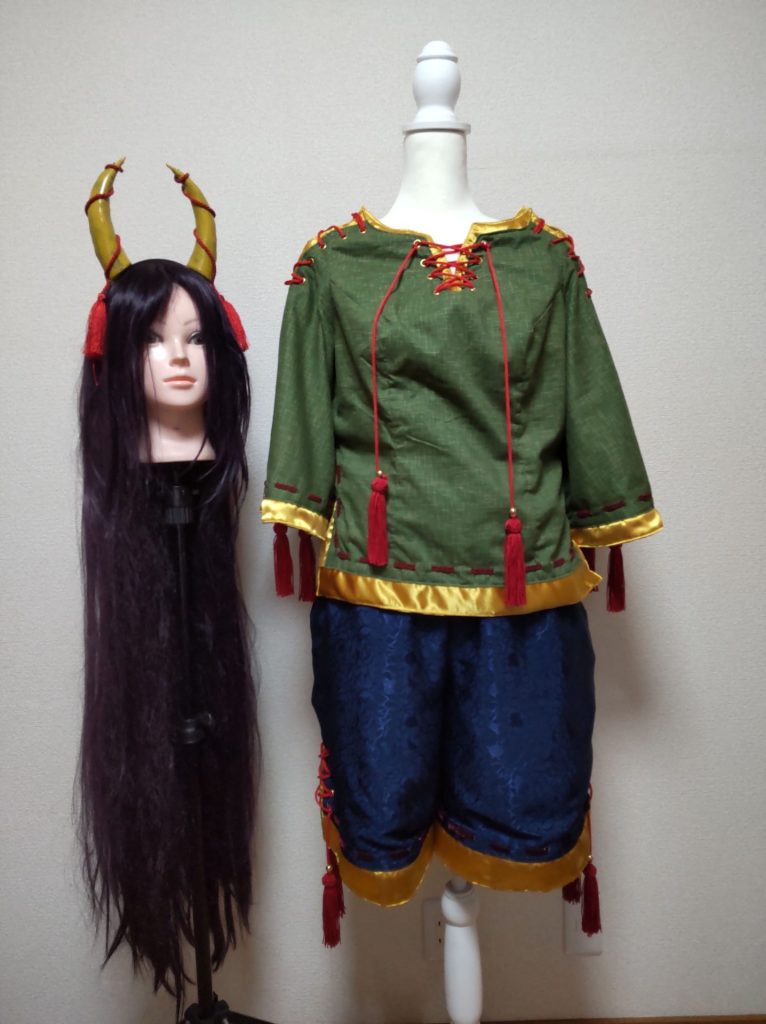 製作した日白残無のコスプレ衣装